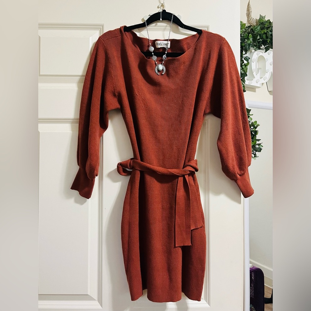 Peach Love CA Sweater Dress